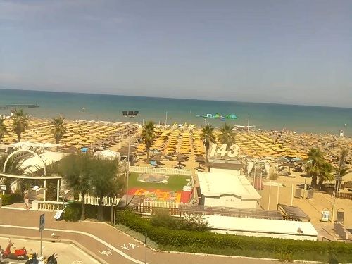 Webkamera Pláž Miramare, Rimini